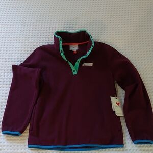 Obermeyer Burgundy Jacket with Teal and Orange Accents